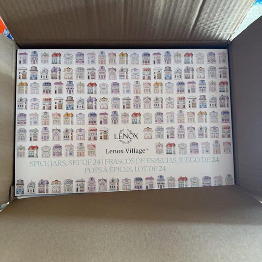 Lenox Spice Village 24 Jar Set - Rack/Shelf - Butter Dish NEW N ORIGINAL BOX-2025