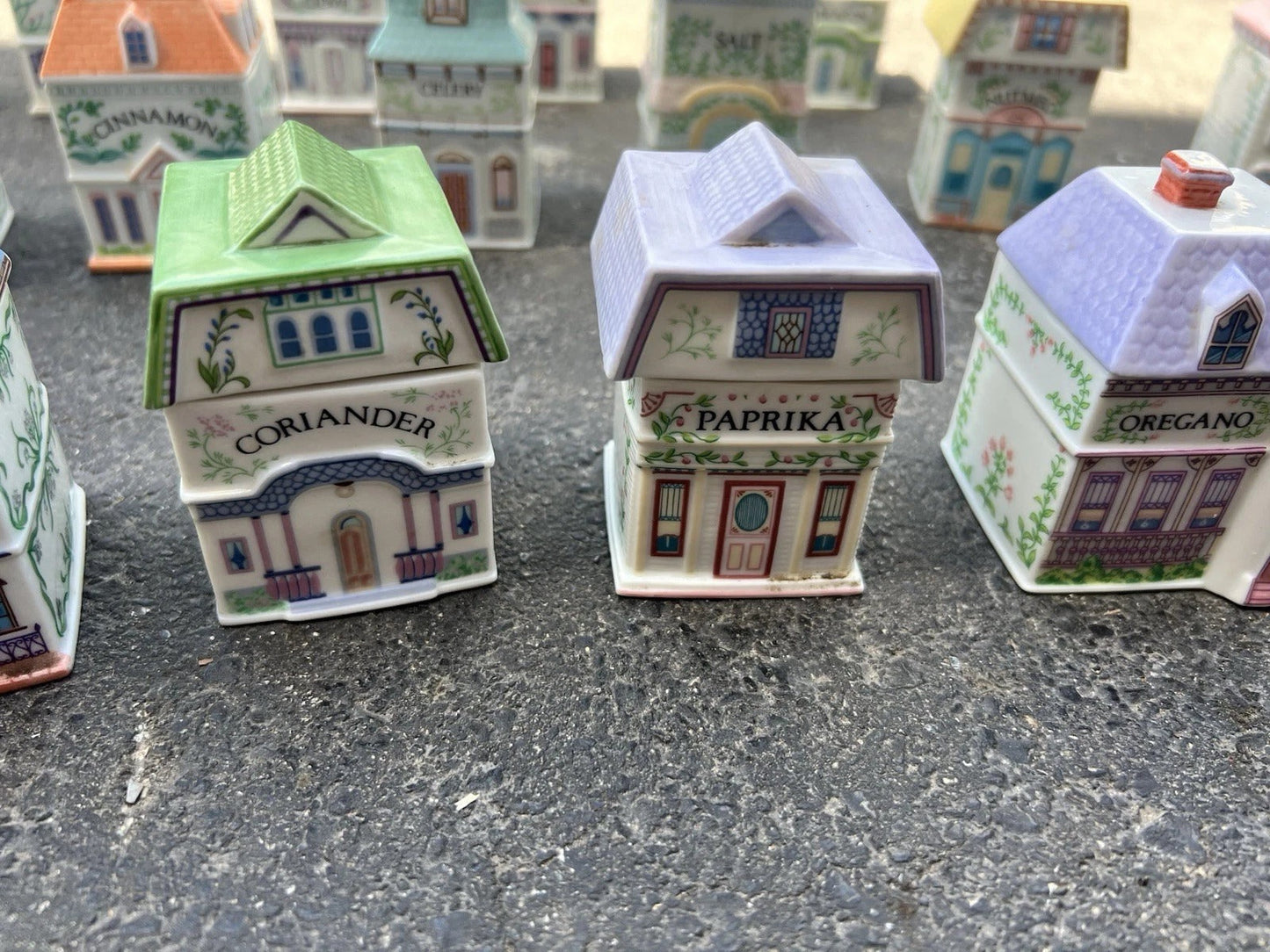 Original 1989 Lenox Spice Village Complete with Rack. Previously Owned.