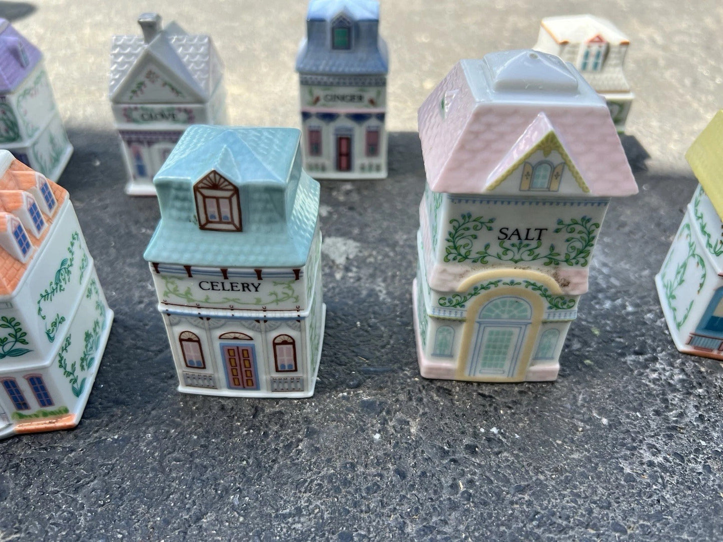 Original 1989 Lenox Spice Village Complete with Rack. Previously Owned.