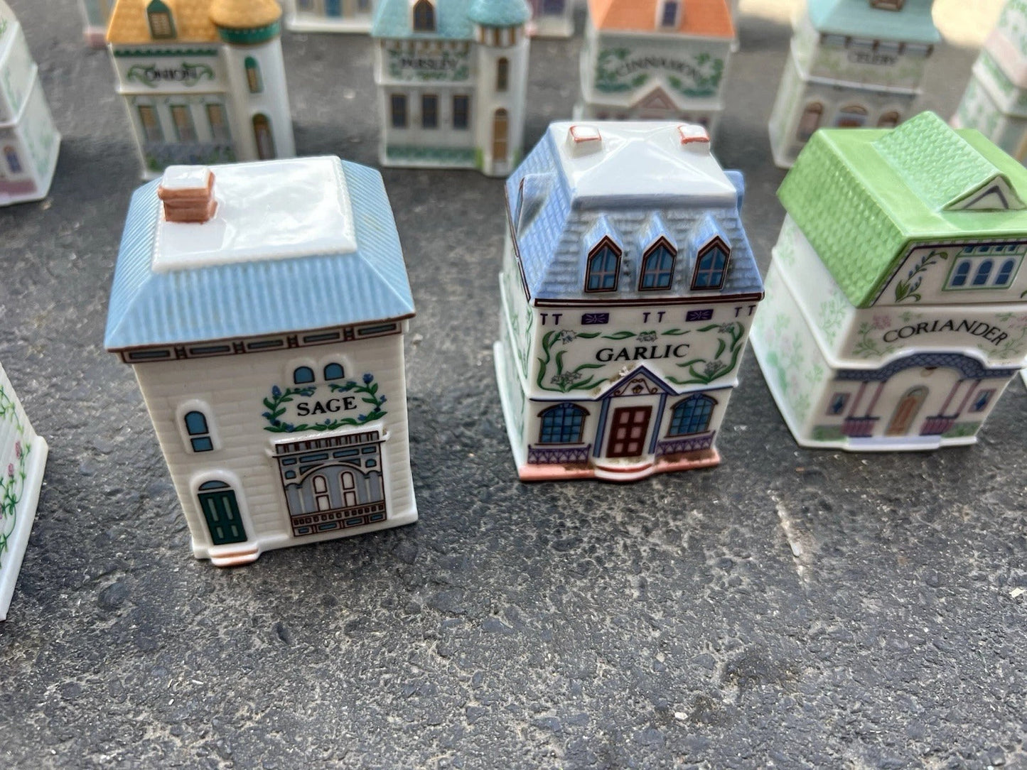 Original 1989 Lenox Spice Village Complete with Rack. Previously Owned.