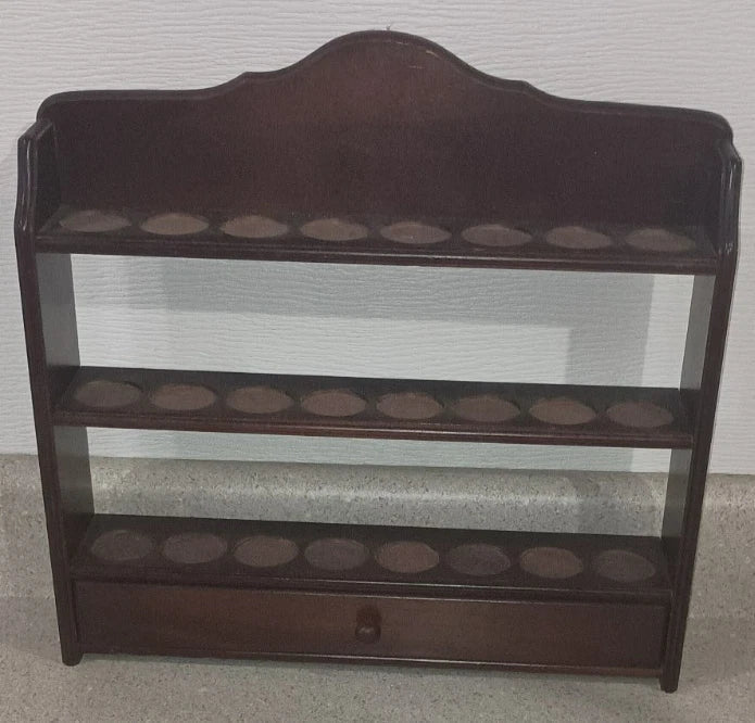 VTG 1992 Lenox Spice Garden 24Jar Complete Set W/ Original Cherry Wood Wall Rack