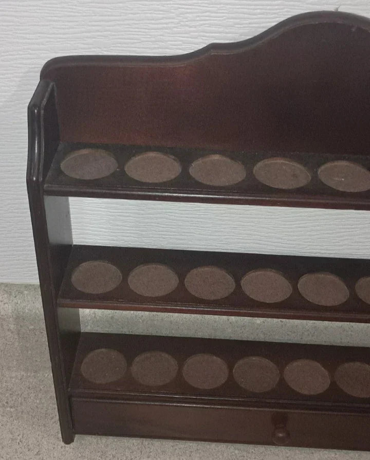 VTG 1992 Lenox Spice Garden 24Jar Complete Set W/ Original Cherry Wood Wall Rack